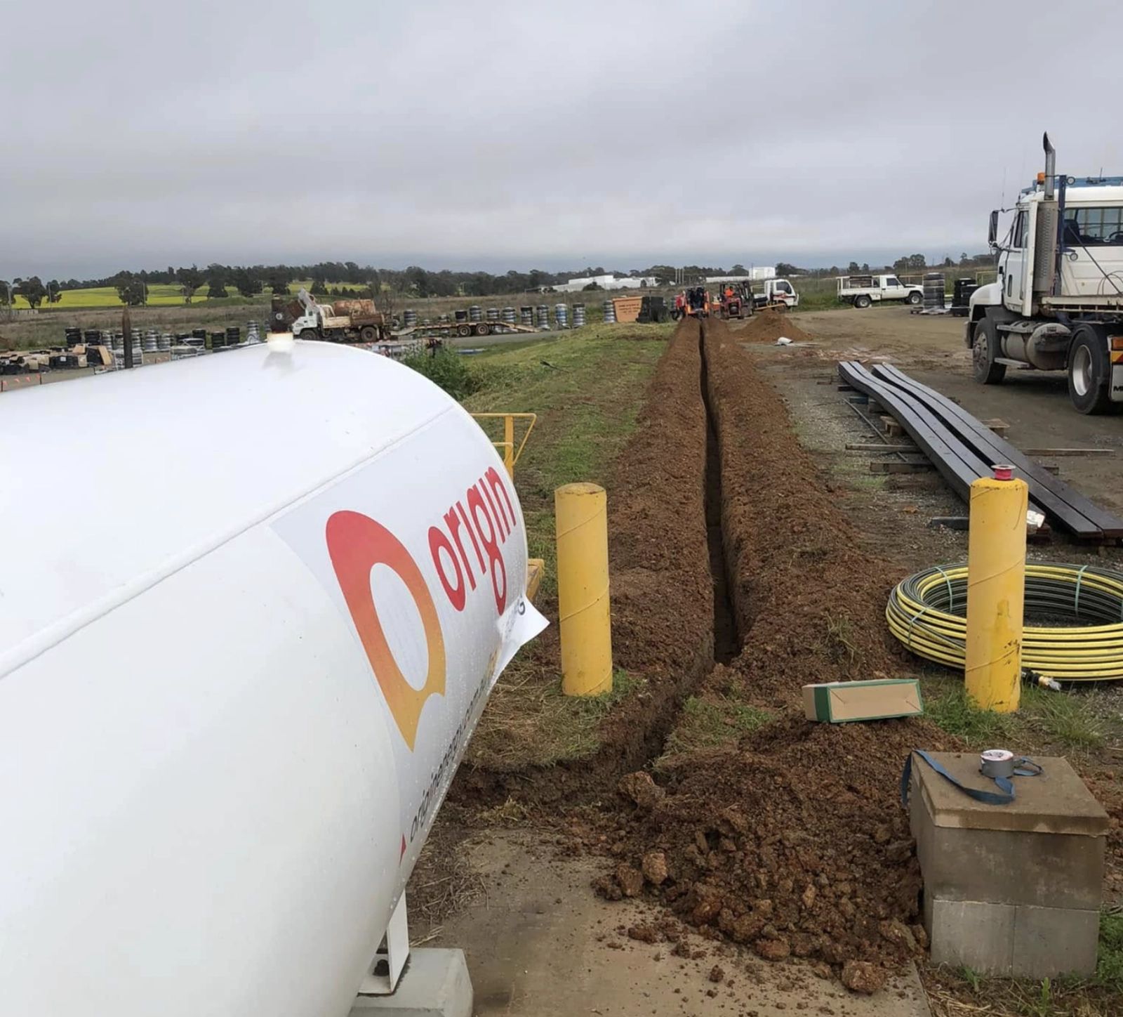 LPG gas tank installation